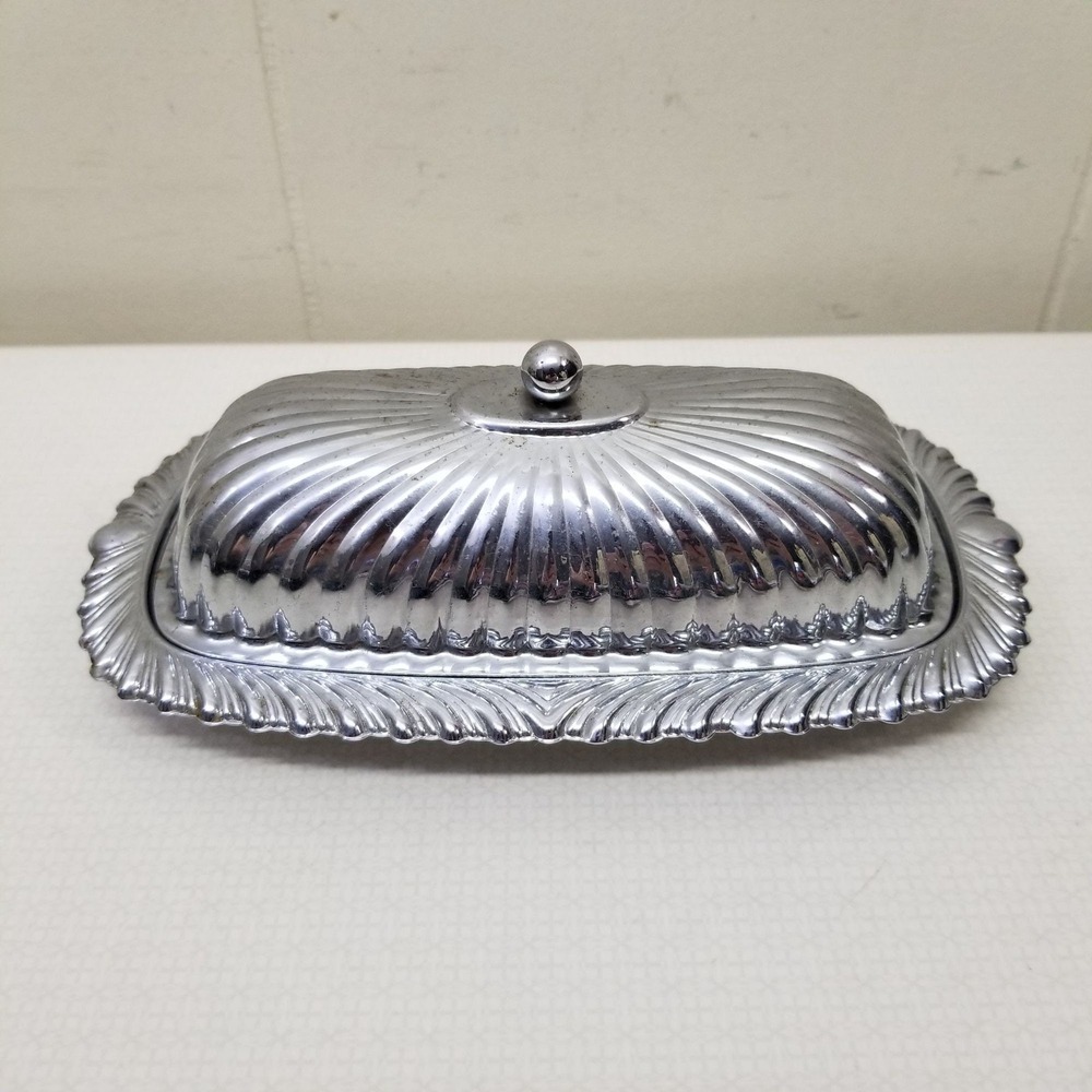 Butter Dish Removable‎ Glass Insert Ornate Home Decor Whimsigoth Luxury Gift